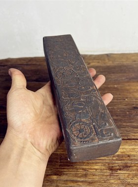 中式复古汉砖雕刻车马图画像砖非遗金石传拓文房镇纸镇尺研学拓片