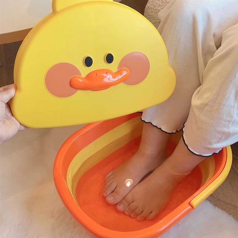 宿舍卡通可折叠泡脚桶便携塑料伸缩卡通洗脚盆家用按摩养生足浴盆,淘宝优惠券,粉丝福利购,淘宝优惠卷