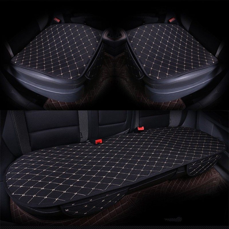 汽车坐垫单片无靠背三件套亚麻单座冬季免绑防滑内饰四季通用座垫,淘宝优惠券,粉丝福利购,淘宝优惠卷