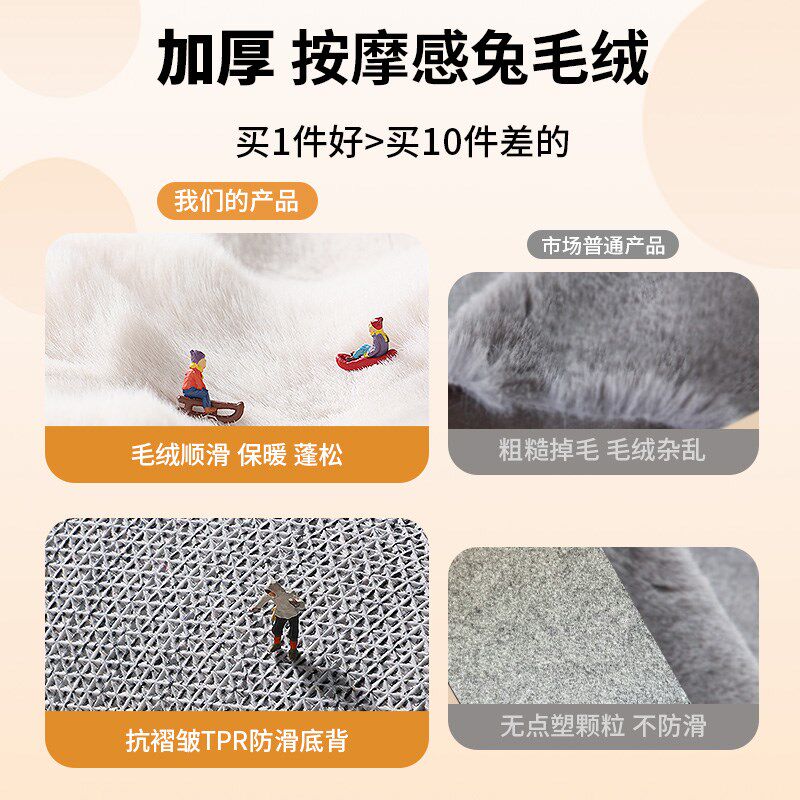 卧室地毯2024新款客厅沙发茶几垫子家用毛绒床边免洗房间飘窗地垫,淘宝优惠券,粉丝福利购,淘宝优惠卷