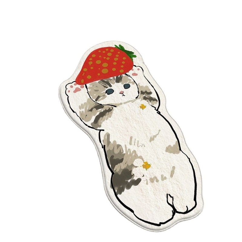 【卧室地垫】卡通猫咪仿羊绒床边毯家用吸水地毯可水洗沙发茶几垫,淘宝优惠券,粉丝福利购,淘宝优惠卷