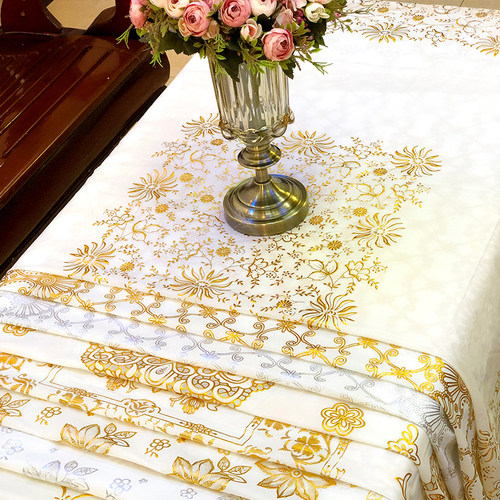 大茶几盖布欧式长方形茶几桌布防水防烫防油免洗餐桌PVC台布塑料 - 图1