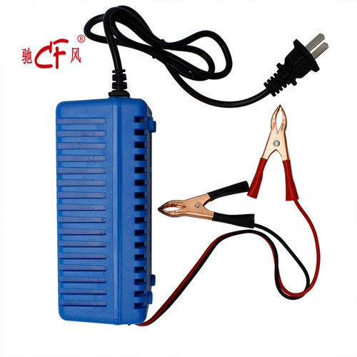 驰风12V4A蓄电池电瓶充电器13.8V可充4AH 7AH 10AH 12AH 24AH38AH - 图0