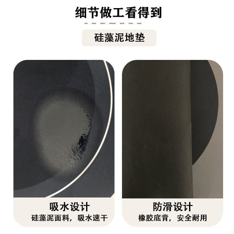 厨房台面沥水垫硅藻泥吸水垫碗盘隔热垫洗手台垫水槽刷洗置物垫子,淘宝优惠券,粉丝福利购,淘宝优惠卷