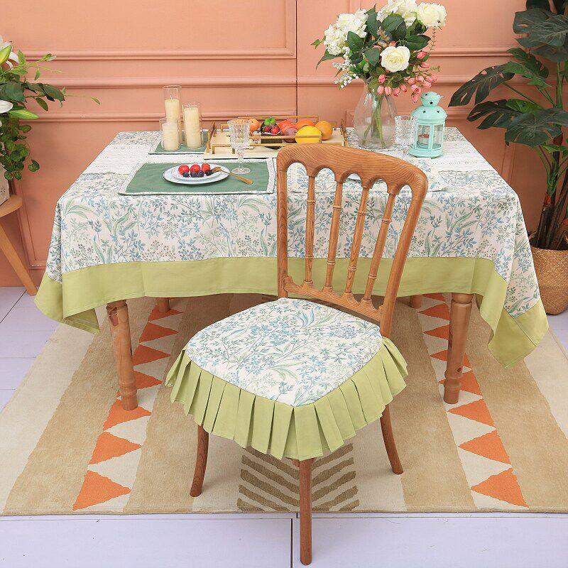 家饰软装搭配套装田园风格餐桌椅桌布坐垫餐垫桌旗餐厅一整套布艺,淘宝优惠券,粉丝福利购,淘宝优惠卷