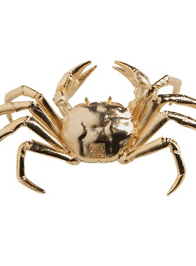 铜螃蟹摆件公母一对沙金钱蟹八方来财客厅桌面茶宠手把件装饰礼品