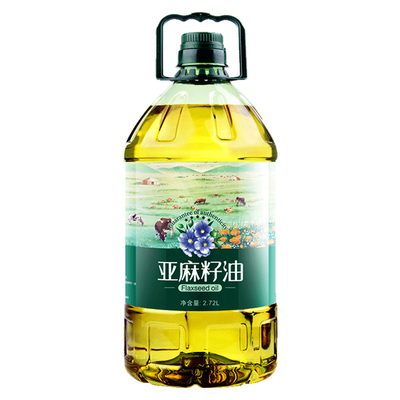 圣橄园 纯正亚麻籽油5斤冷榨一级热炒凉拌孕妇食用油官方旗舰店