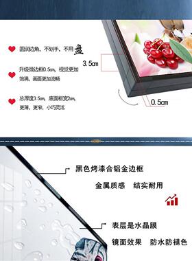 铝合金电表箱装饰画遮挡电闸电盒子配电箱双层上翻盖式外框超薄款