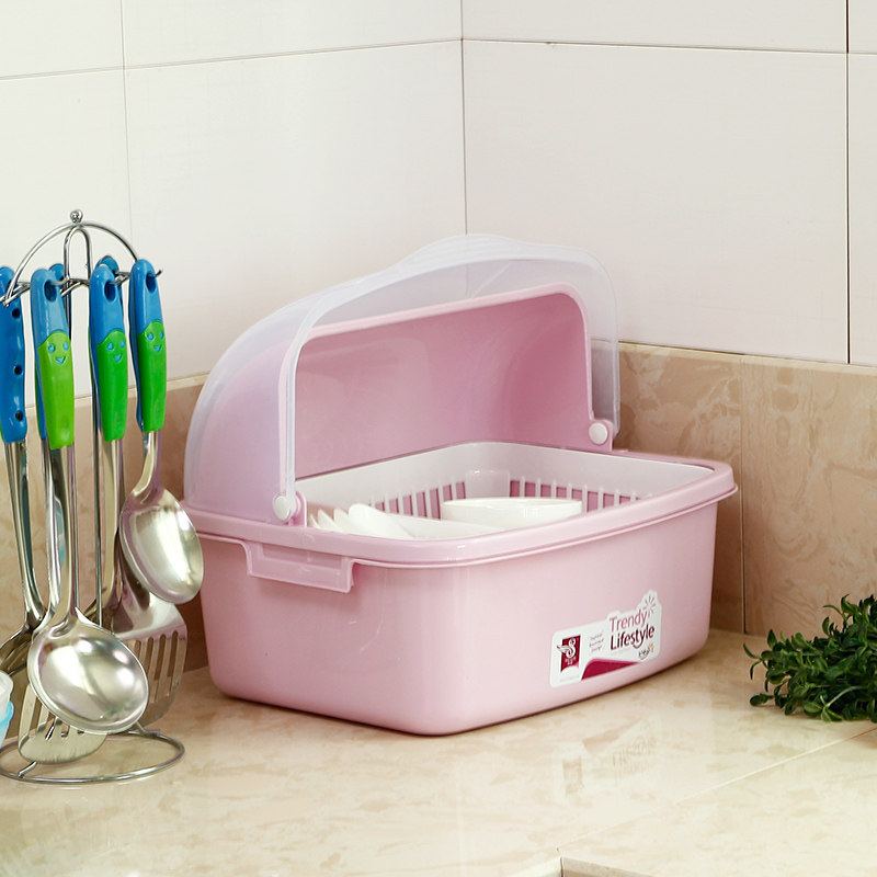 宝宝奶瓶收纳盒PP婴儿餐具箱大号晾晒干燥架沥水杯防尘收纳置物盒,淘宝优惠券,粉丝福利购,淘宝优惠卷