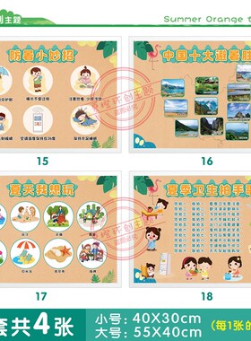 幼儿园防溺水六不准主题环创墙贴挂图 夏天夏日安全标志宣传海报