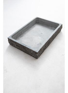 水石石盆景盆底座假山园林景观盆天然矩形吸水石花盆底盘托盘