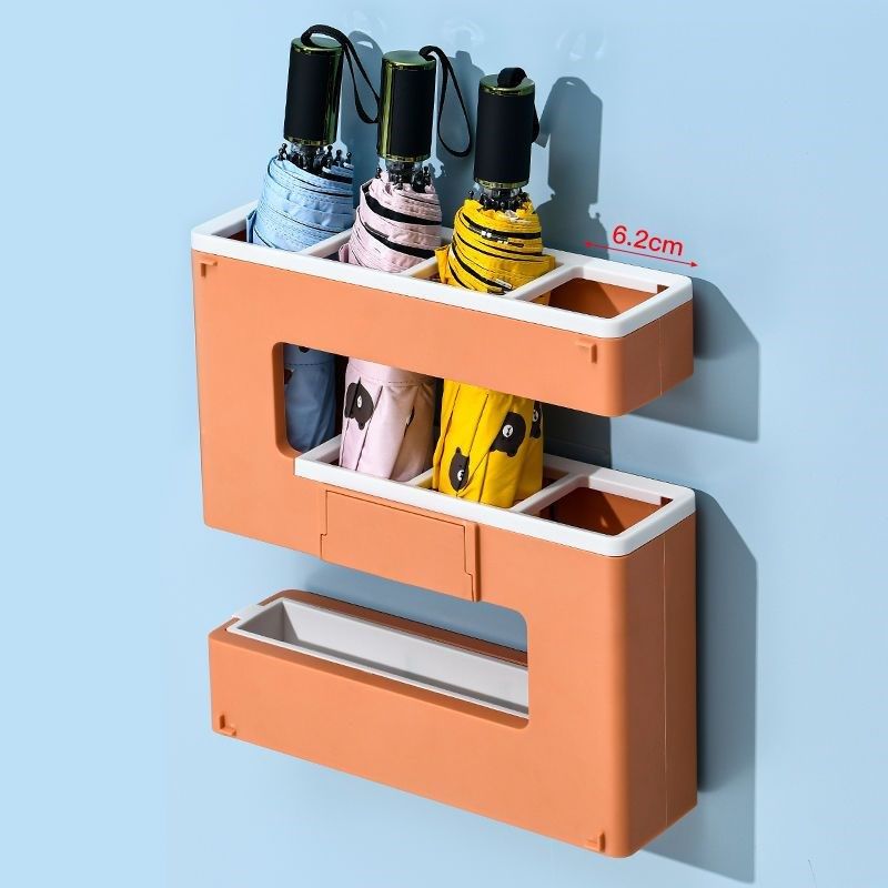 雨伞收纳架挂墙门口家用小伞桶沥水架创意壁挂式架子免打孔雨具筒,淘宝优惠券,粉丝福利购,淘宝优惠卷