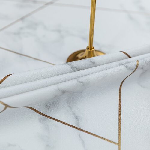 大理石pvc圆桌布 防水防油免洗防烫餐桌垫家用茶几台布长方形盖布 - 图1