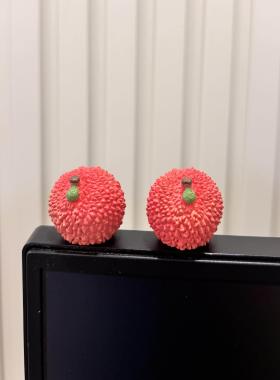 【顺顺荔荔】上班族工位好物荔枝显示屏摆件小饰品汽车中控台装饰