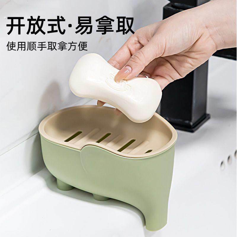 免打孔家用便携防滑大象香皂盒带盖香皂盒台面式置物架香皂沥水篮,淘宝优惠券,粉丝福利购,淘宝优惠卷