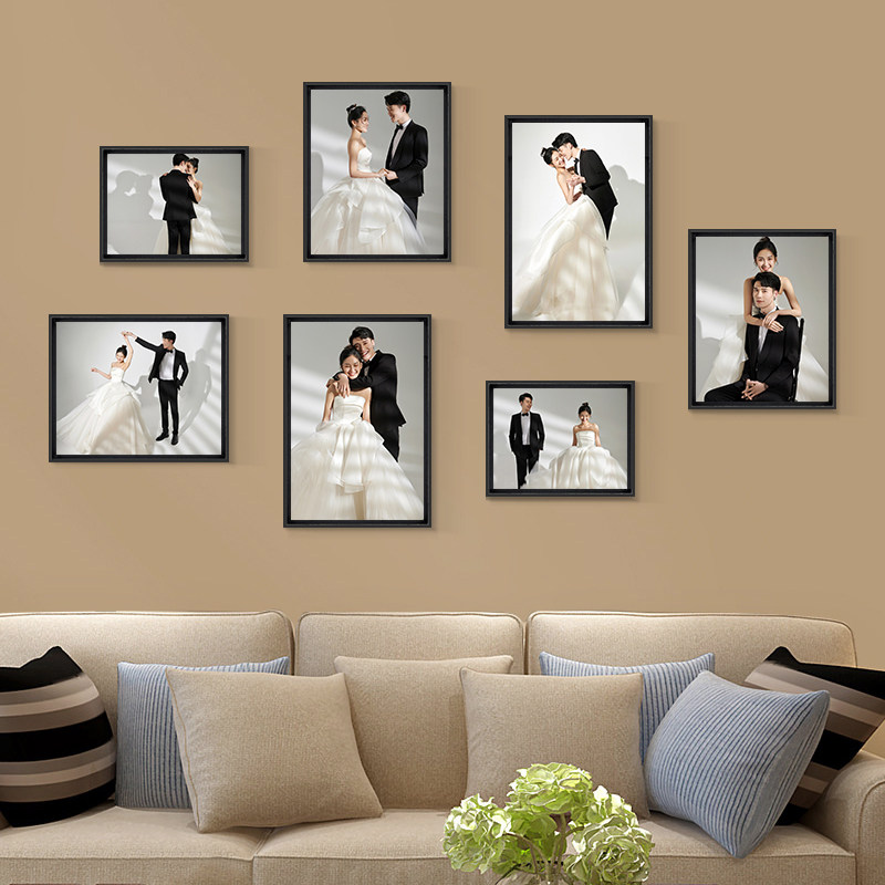 婚纱照照片墙相框洗照片影楼结婚照宝宝儿童照全家福组合挂墙定制,淘宝优惠券,粉丝福利购,淘宝优惠卷