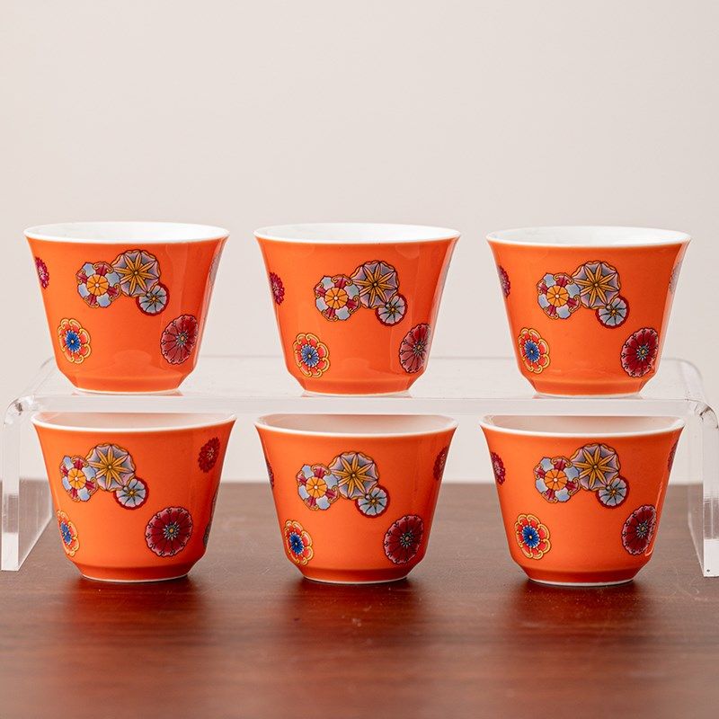 缠枝莲茶杯陶瓷功夫茶具主人杯暗香单杯家用茶盏品茗杯6个组合装,淘宝优惠券,粉丝福利购,淘宝优惠卷