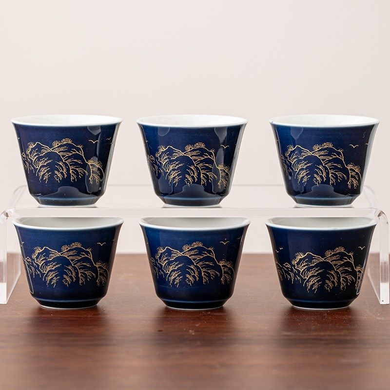 缠枝莲茶杯陶瓷功夫茶具主人杯暗香单杯家用茶盏品茗杯6个组合装,淘宝优惠券,粉丝福利购,淘宝优惠卷