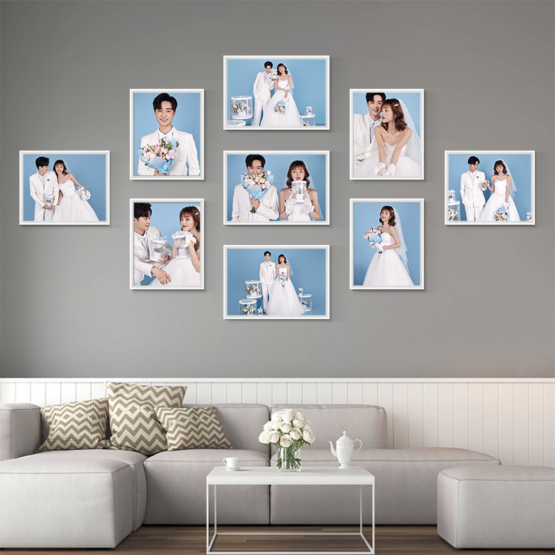 婚纱照照片墙相框洗照片影楼结婚照宝宝儿童照全家福组合挂墙定制,淘宝优惠券,粉丝福利购,淘宝优惠卷