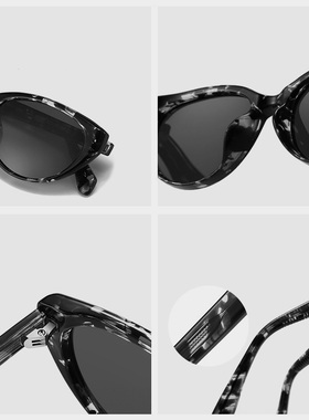 复古玳瑁猫眼偏光防紫外线墨镜
