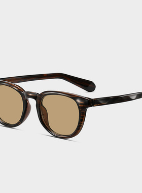 复古玳瑁猫眼绿偏光度假太阳镜