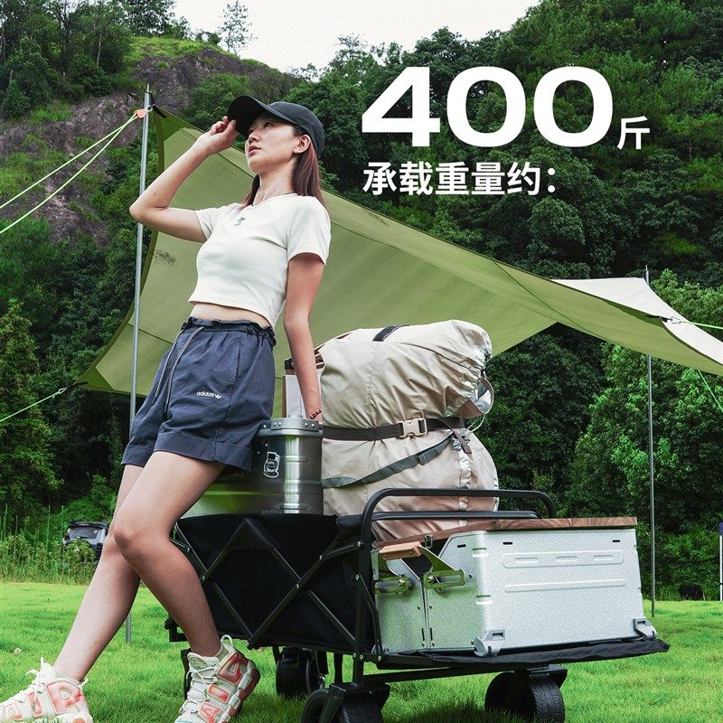 露营车手推车户外营地车可折叠野餐车摆摊旅行小拉车便携儿童可躺,淘宝优惠券,粉丝福利购,淘宝优惠卷