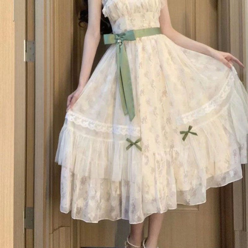 法式甜美温柔风桔梗碎花吊带连衣裙女夏季宽松百搭防晒开衫两件套,淘宝优惠券,粉丝福利购,淘宝优惠卷