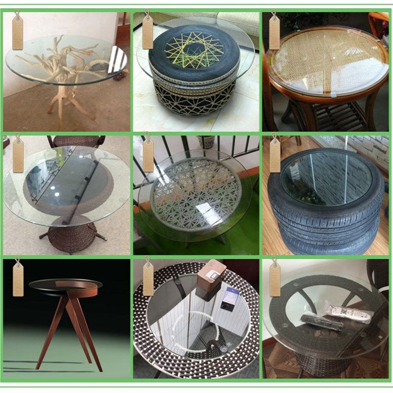 钢化玻璃桌面小圆桌藤桌圆形玻璃茶几餐桌酒店餐馆定做长方形台面,淘宝优惠券,粉丝福利购,淘宝优惠卷