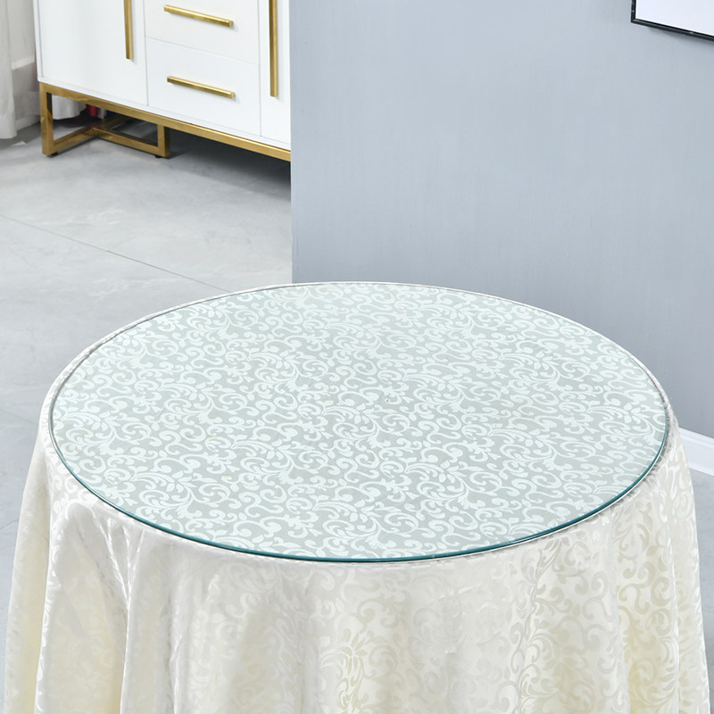 钢化玻璃桌面小圆桌藤桌圆形玻璃茶几餐桌酒店餐馆定做长方形台面,淘宝优惠券,粉丝福利购,淘宝优惠卷