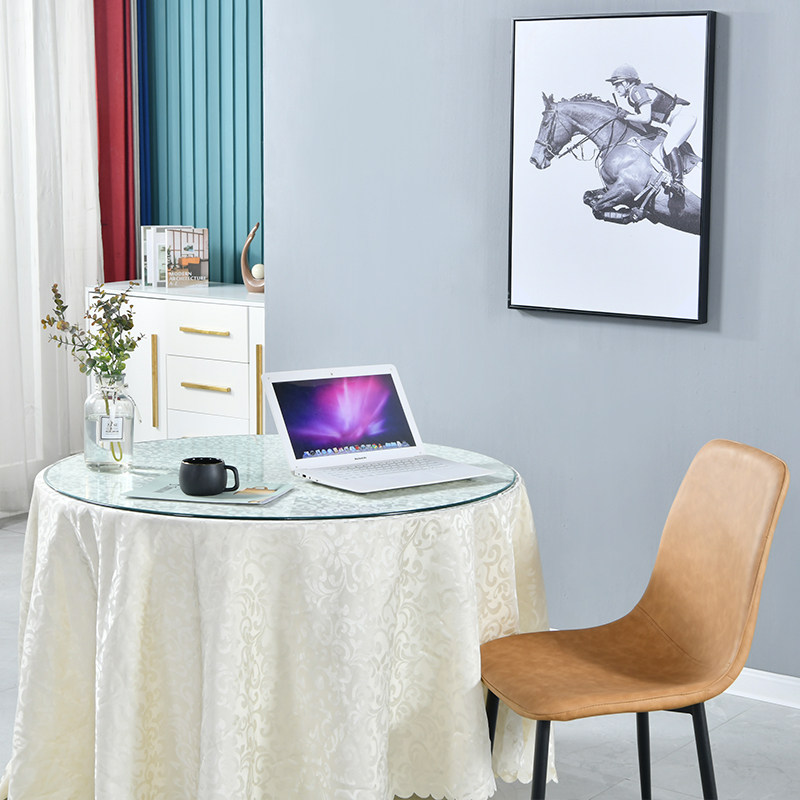 钢化玻璃桌面小圆桌藤桌圆形玻璃茶几餐桌酒店餐馆定做长方形台面,淘宝优惠券,粉丝福利购,淘宝优惠卷