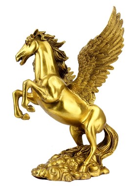 朴器 铜飞马摆件 铜马摆件 铜马到成功摆件