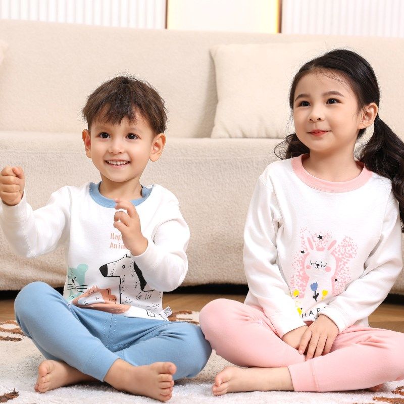 儿童秋衣秋裤套装纯棉女宝宝全棉睡衣两件套男童内衣婴儿家居服,淘宝优惠券,粉丝福利购,淘宝优惠卷