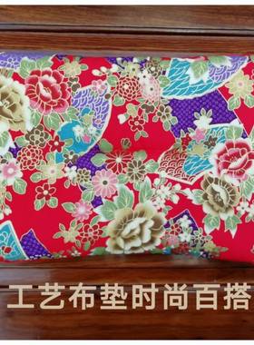 家居店铺客厅创意工艺品摆件招财猫布垫大号坐垫红垫子摆设饰品