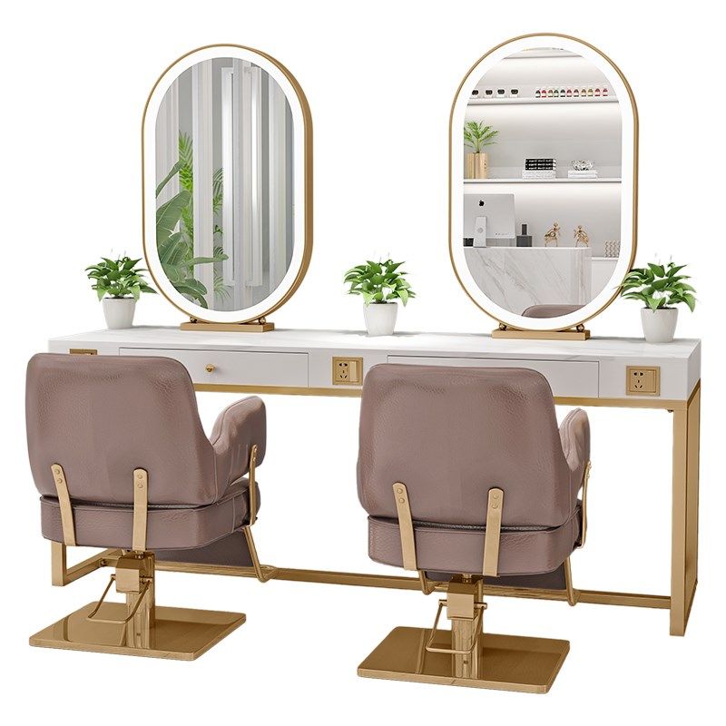影楼专业化妆台彩妆头疗店梳妆台养发馆镜台发廊专用美发店双面镜,淘宝优惠券,粉丝福利购,淘宝优惠卷