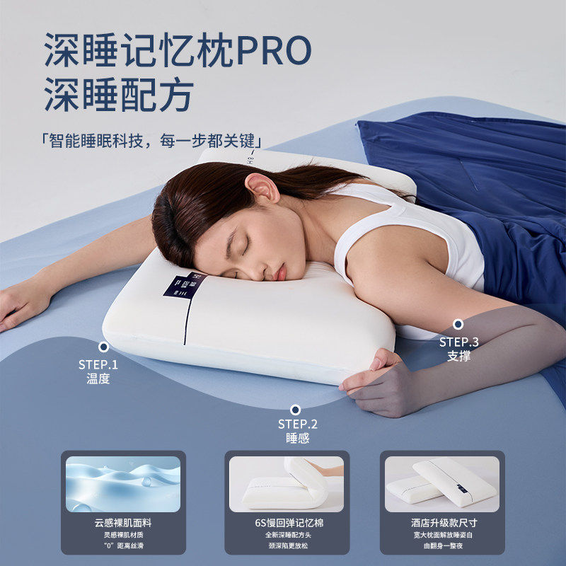 俞兆林云朵记忆棉枕芯护颈专用成人男女通用枕头零压深睡慢回弹枕,淘宝优惠券,粉丝福利购,淘宝优惠卷