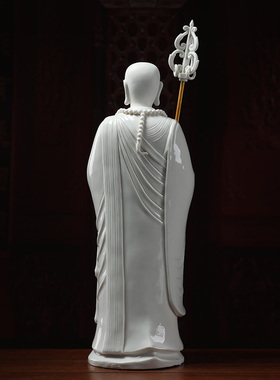 戴玉堂 陶瓷地藏菩萨像 德化白瓷地藏王菩萨佛像客厅供奉家用摆件