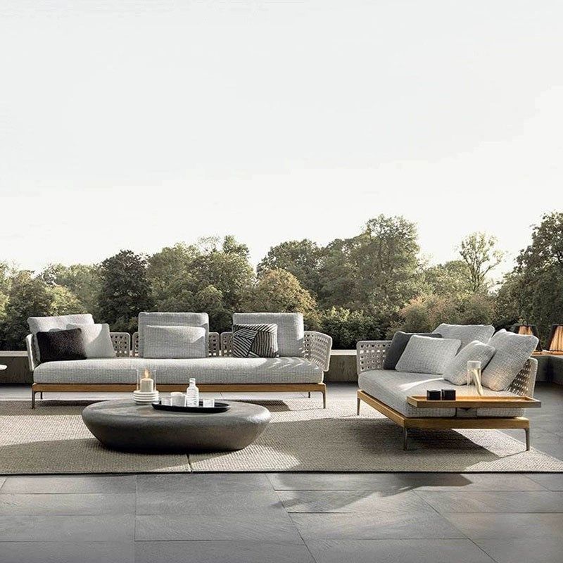 户外沙发休闲室外内实木柚木铝合金防水庭院露台花园藤编家具组合,淘宝优惠券,粉丝福利购,淘宝优惠卷