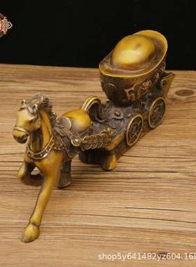 大量 仿古铜器马拉财马拉元宝吉祥礼品铜马拉元宝摆件