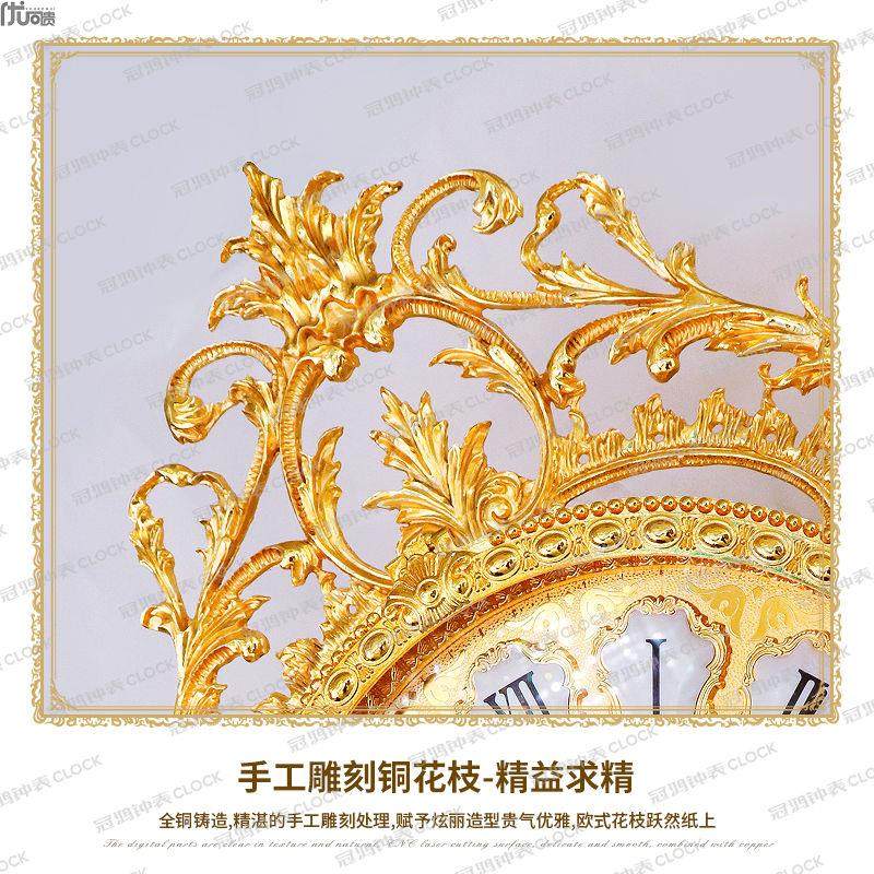 客厅落地钟欧式黄玉石立钟电子机芯静音落地钟金色酒店大厅落地钟,淘宝优惠券,粉丝福利购,淘宝优惠卷