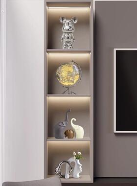 轻奢高端客厅艺术摆件玻璃陈列酒柜电视柜装饰高端壁龛入口