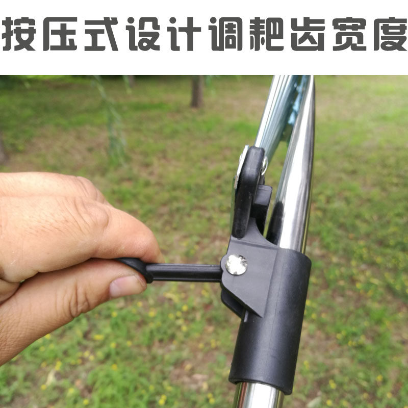 可伸缩园林落叶耙钢丝耙农具耙子不锈钢农用工具圆头草耙搂草耙,淘宝优惠券,粉丝福利购,淘宝优惠卷
