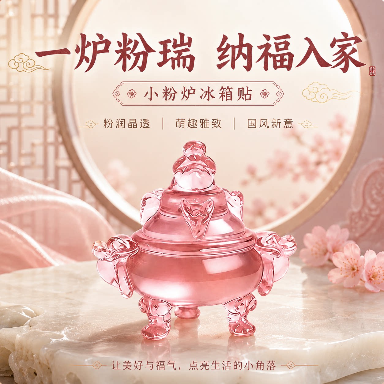 【重庆中国三峡博物馆】小粉炉冰箱贴磁吸粉炉花瓶文创礼品新款
