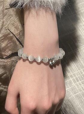 朱颜~红绿珠铃铛平安锁手链小众国风叠戴手串新中式本命年手饰