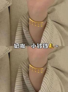 纯铃铛手链女生年新款轻奢小众精致高级感复古手工编织手绳