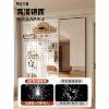 Entrance hole board dressing mirror integrated storage rack custom-shaped wall full-body mirror door storage hanging board