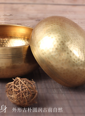 静新钵手工全套颂钵音疗瑜伽冥想禅修打坐采耳梵音佛音铜磬钵盂碗