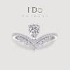 IDO Forever cultured diamond water drop 70-point ring