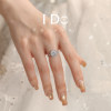 I DO Forever cultivated diamond ring proposal one carat artificial synthetic small sugar cube ring