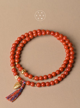 THEROOM南红24K金双圈手链