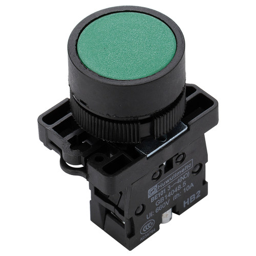 按钮开关自复位 22mm 带箭头符号 启动停止钮 XB2 点动开关平头钮 - 图1